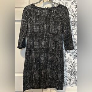 Elegant Monochrome Half Sleeve Dress